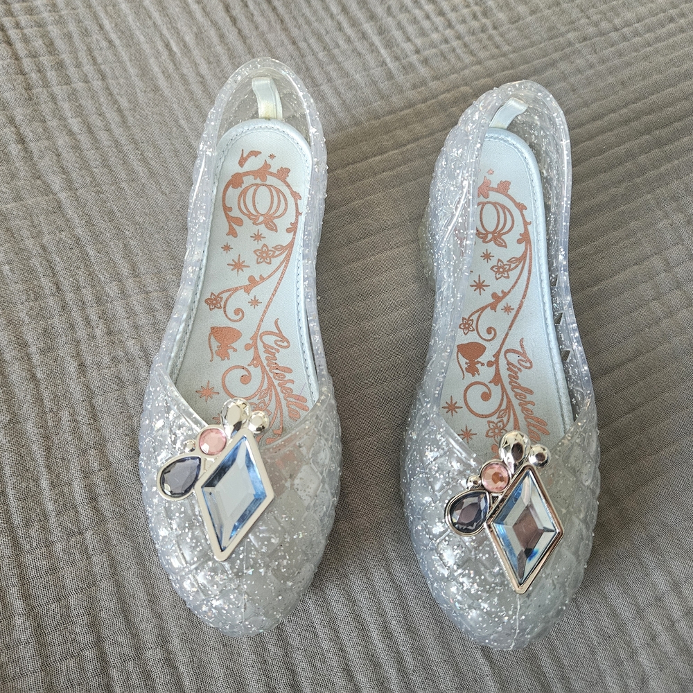 Sparkling Silver Cinderella Shoes